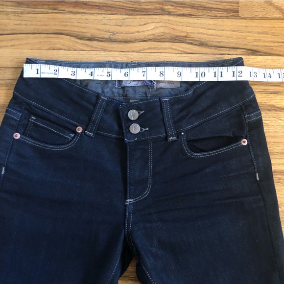 Paige Hidden Hills High Rise Straight leg jeans dark blue minor flaw size 24 - Picture 5 of 16